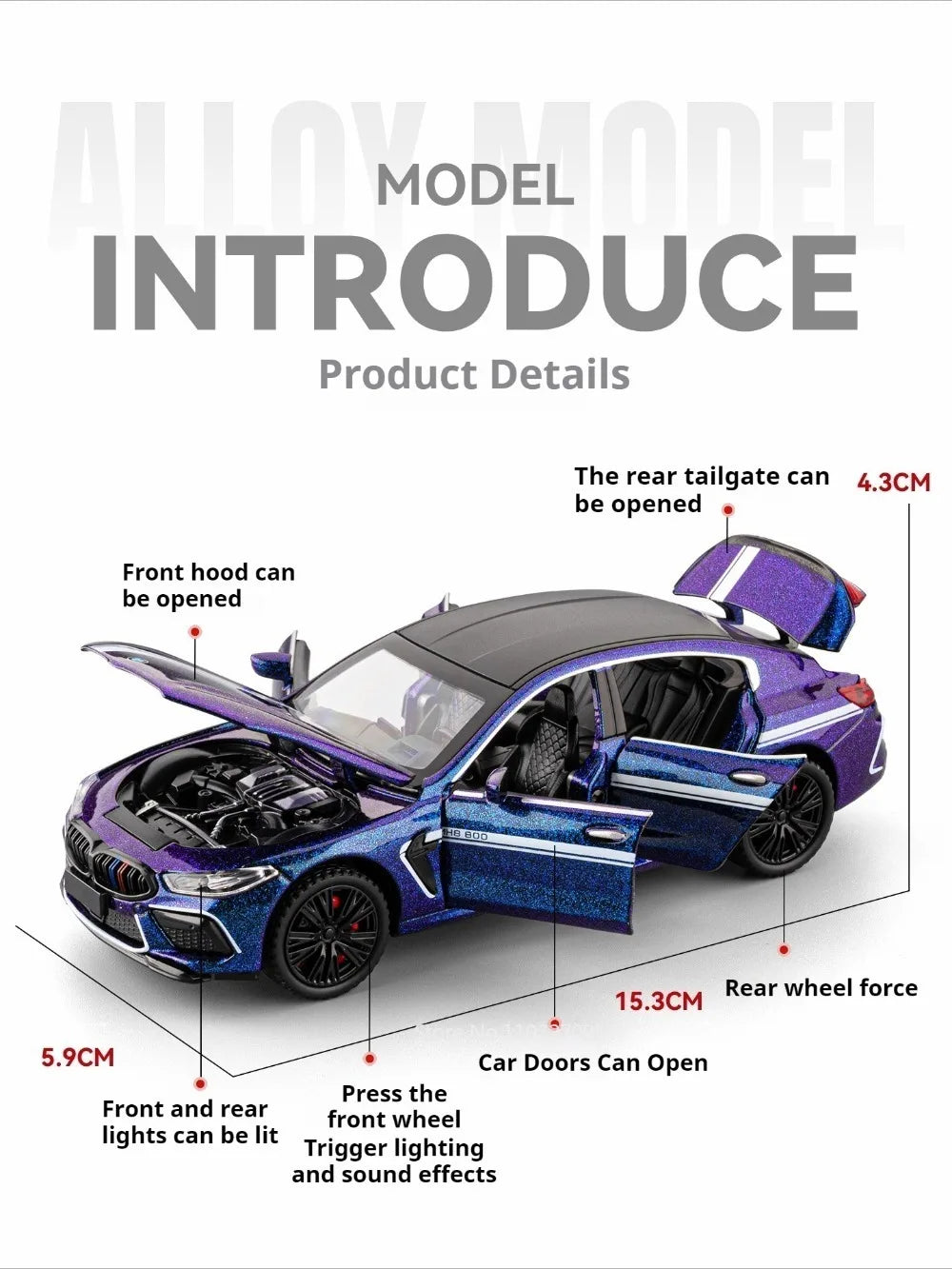 1:32 Scale BMW M8 Grand Coupe