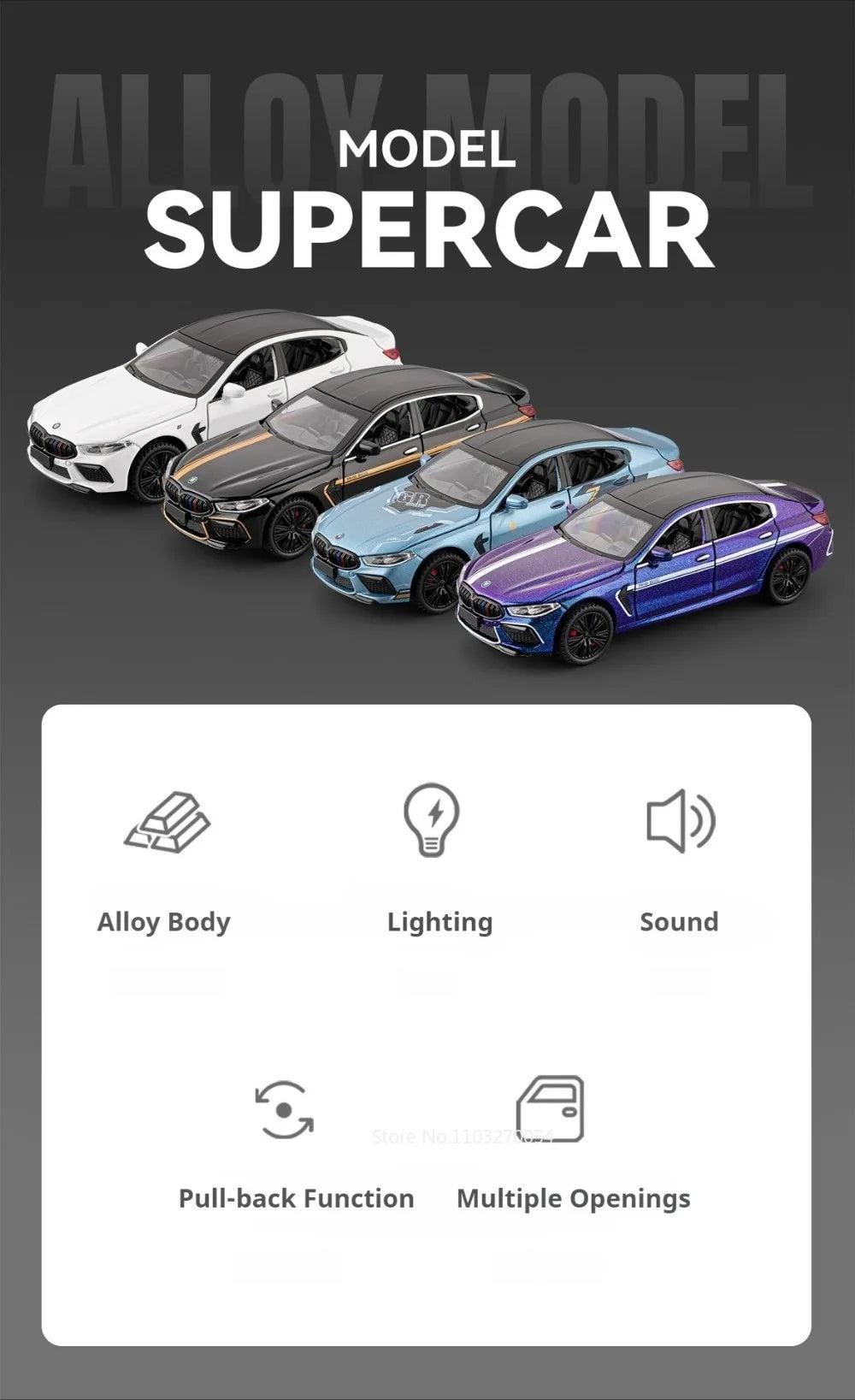 1:32 Scale BMW M8 Grand Coupe